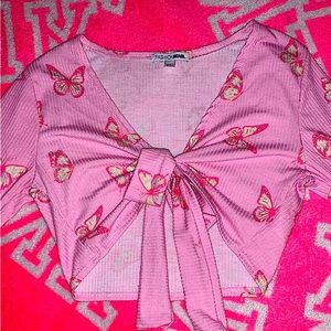 Crop top with bow